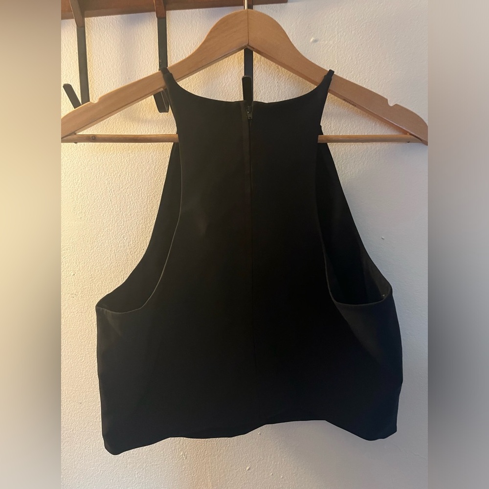 Badgley Mischka Black Halter Top